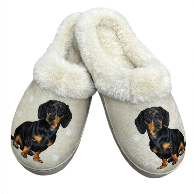 Dachshund Black Snuggs Slippers